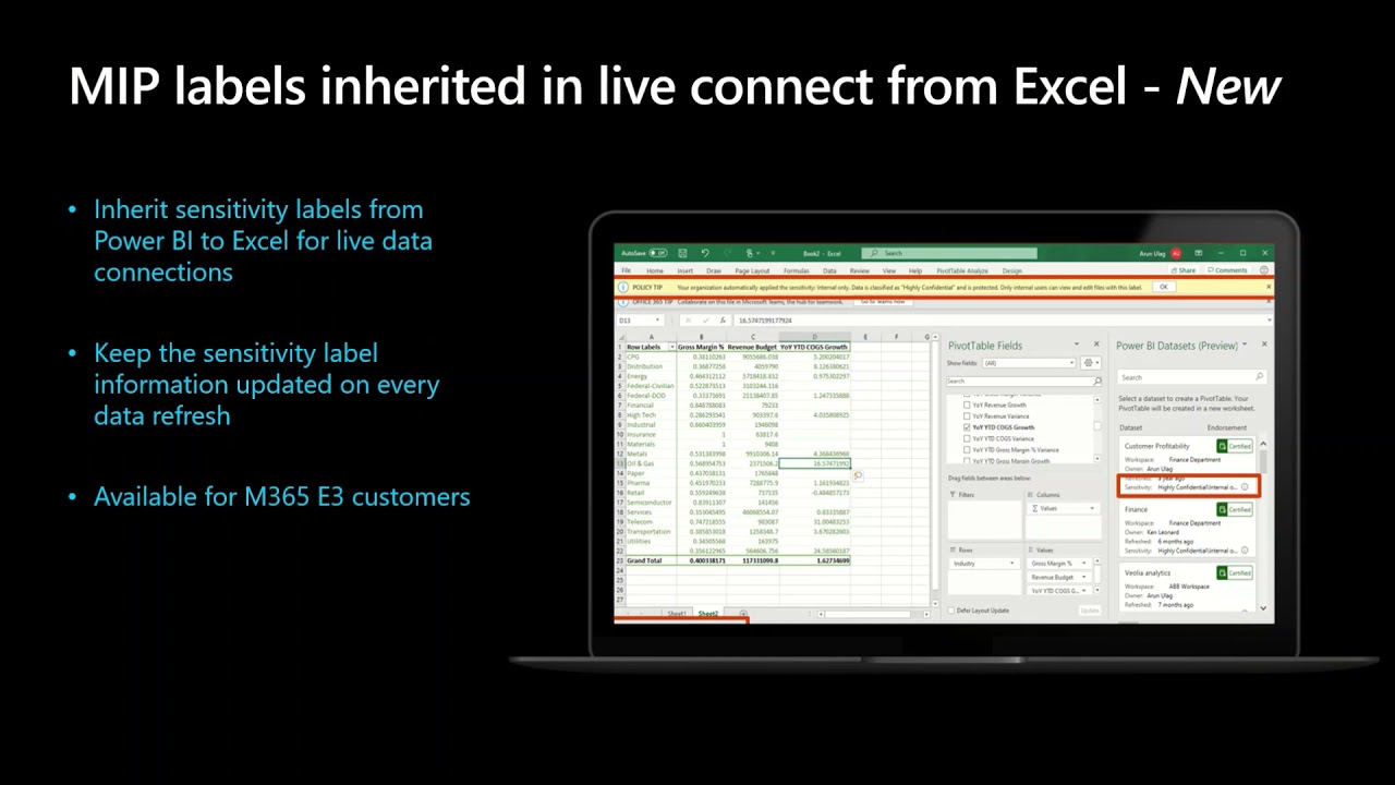 Power BI and Microsoft Info Protection -game changer for PBI