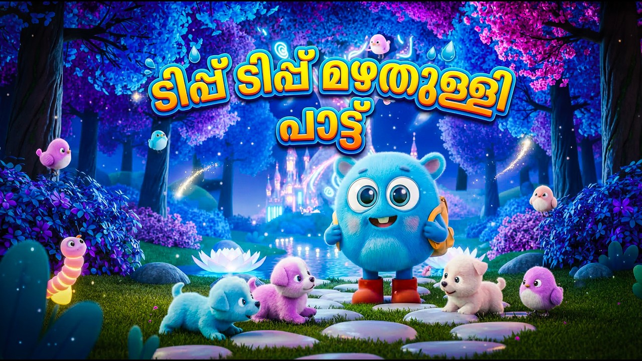 Dip Dip Mazhathulli | ടിപ്പ് .. ടിപ്പ് .. മഴത്തുള്ളി | Meemow & friends | Malayalam Kids Rhyme