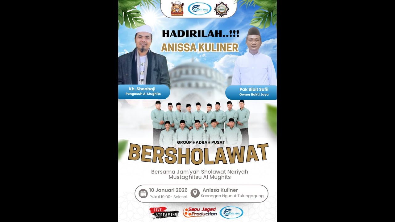 ANNISA KULINER BERSHOLAWAT BERSAMA MAJELIS TA'LIM DAN DAN DZIKIR JAM'IYYAH MUSTAGHITSU AL-MUGHIST