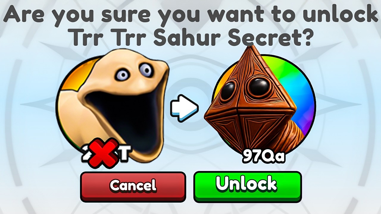 Unlocking MAX Level Trr Trr Sahur Secret In Brainrot Evolution Roblox!