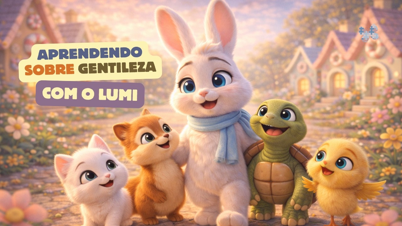 🐰 Aprendendo sobre Gentileza com o coelho Lumi | História Infantil Educativa