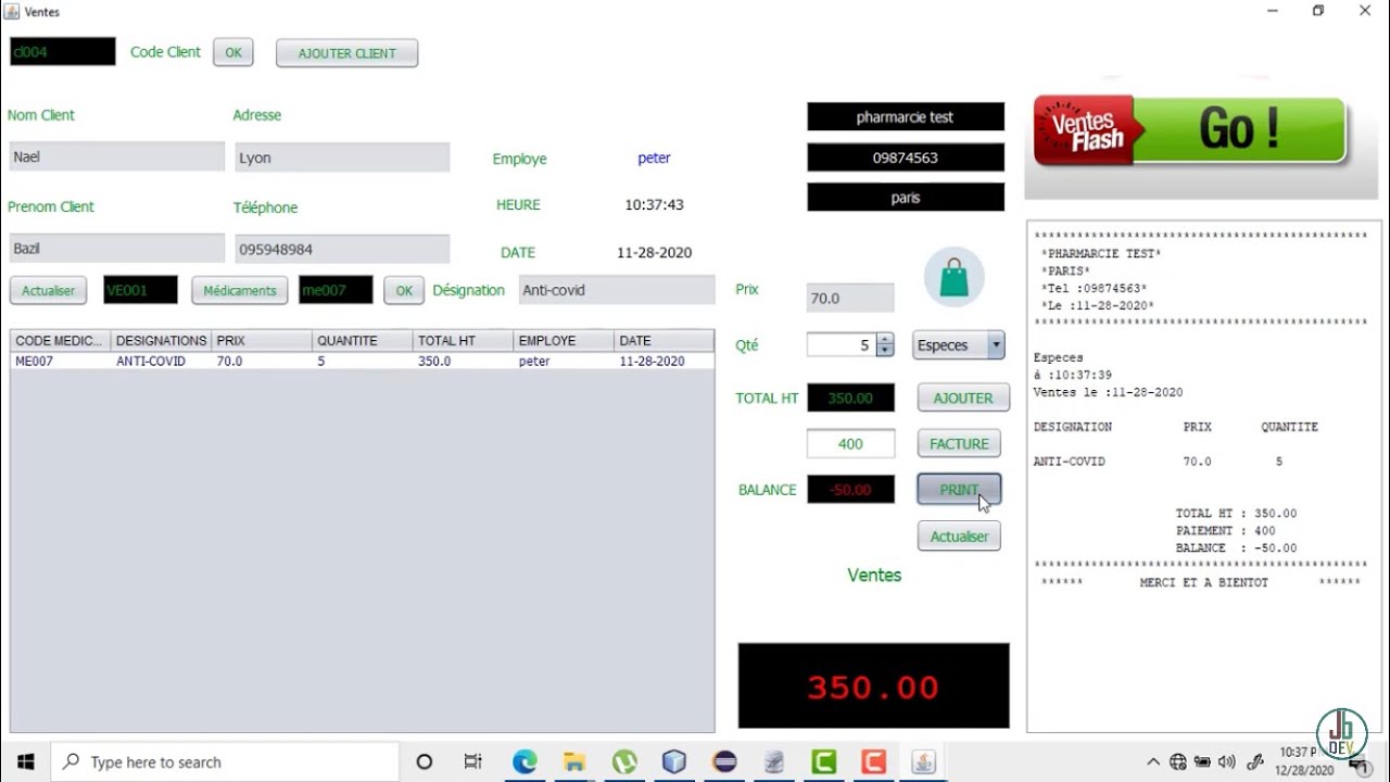 JAVA PROJET : APPLICATION GESTION PHARMACIE
