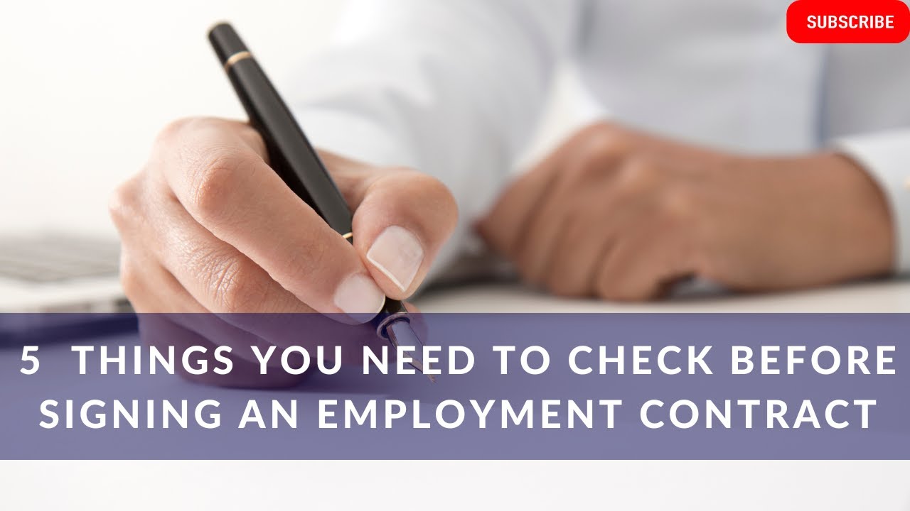 [L241] 5 THINGS TO CHECK BEFORE SIGNING YOUR EMPLOYMENT CONTRACT | SOUTH AFRICA