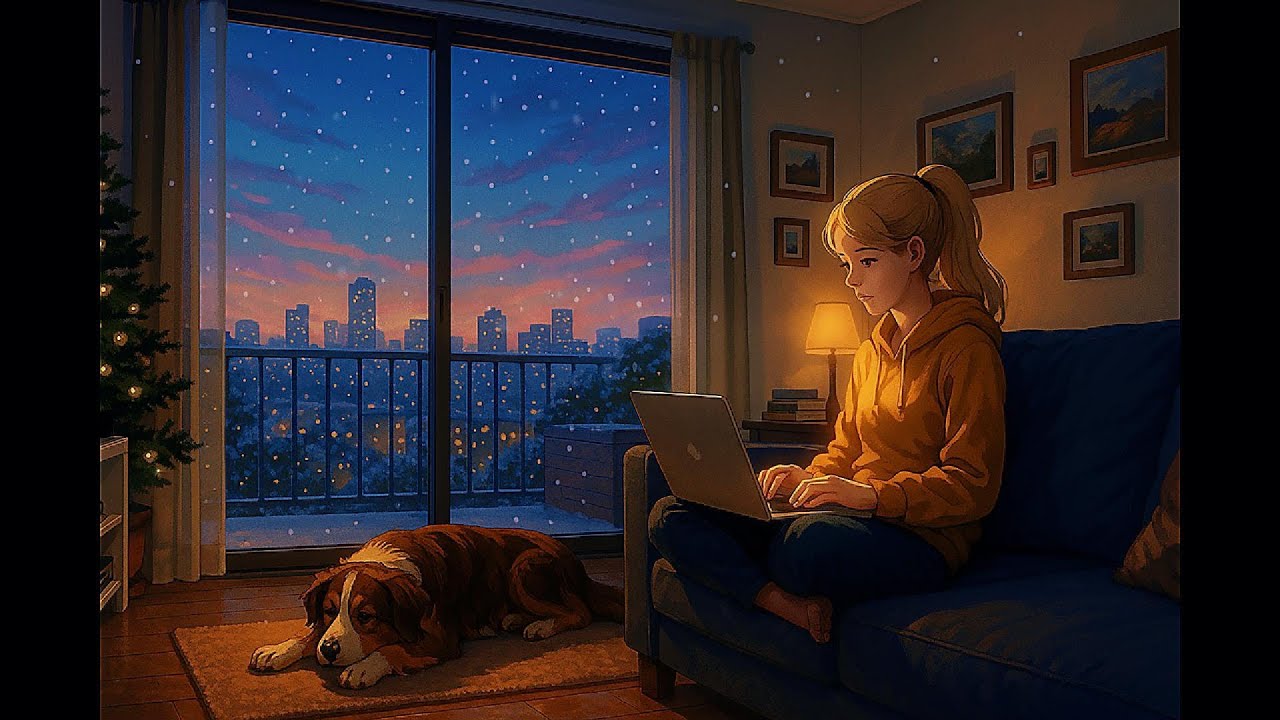 feel-good jazzy lo-fi beats for study, focus & chill nights ⭐❄️