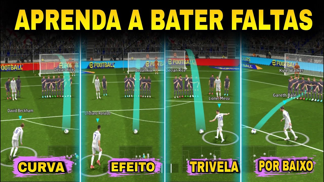 APRENDA A BATER FALTAS NO EFOOTBALL MOBILE 2024 - TUTORIAL DE FALTAS NO EFOOTBALL 2025 MOBILE