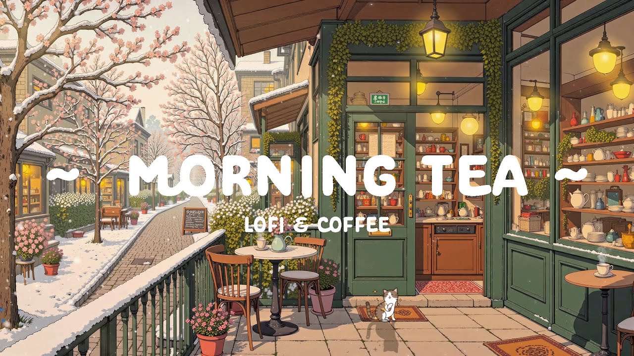 Morning Winter Lofi ☕ Tranquil Snow with Coffee Ambience ❄️ Lofi Hip Hop & Lofi Coffee for work,...