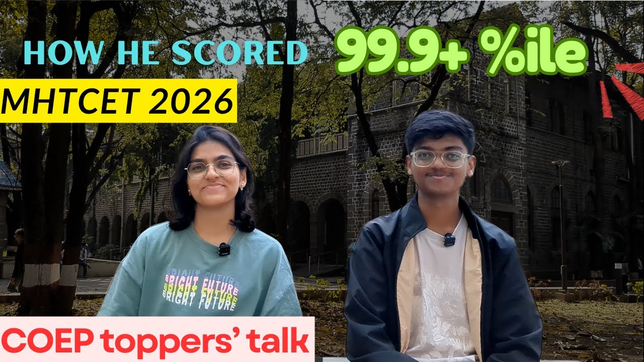 Honest Strategy Behind a 99.9+%ile MHT-CET 🤯🚀#mhtcet2026 #coep #vjti