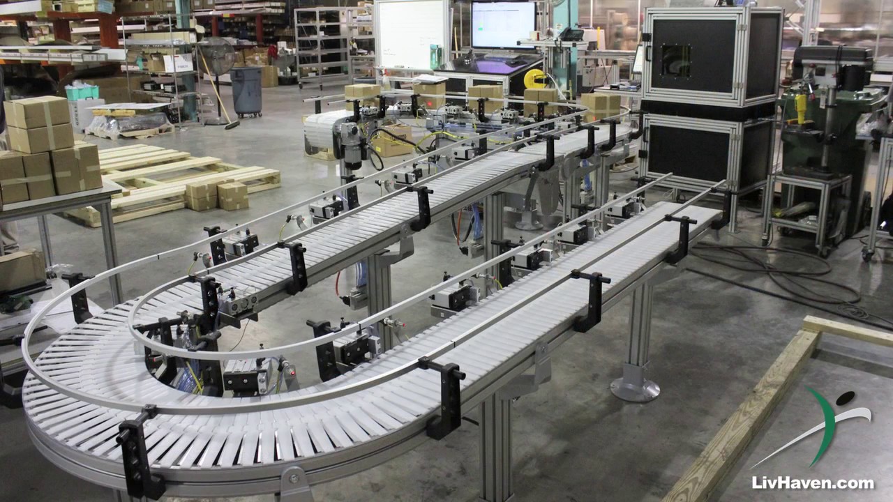 L&H demonstration of the Bosch Rexroth VarioFlow Plus Conveyor System