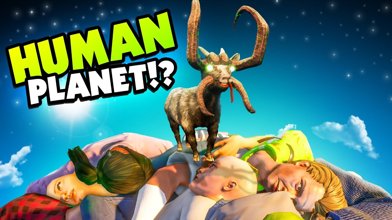 Demon GOAT Creates a PLANET Made of Humans - Goat Simulator 3