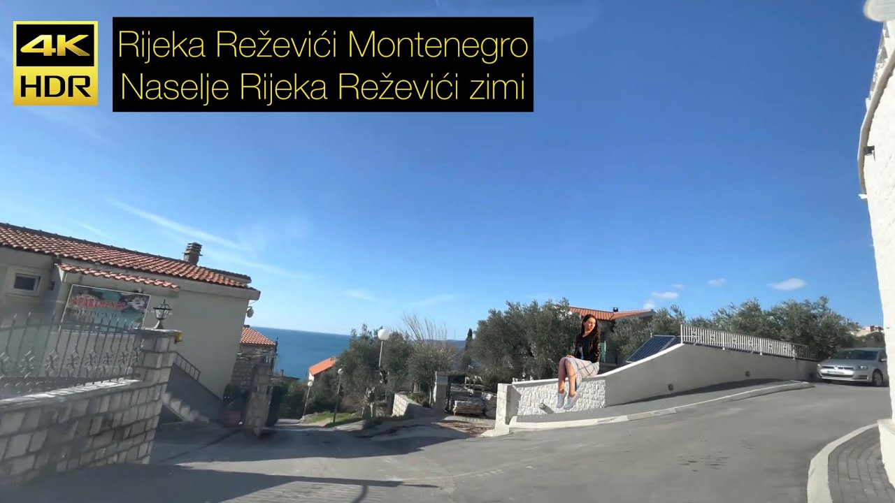 Rijeka Reževići Montenegro January 2023 - Naselje Rijeka Reževići zimi