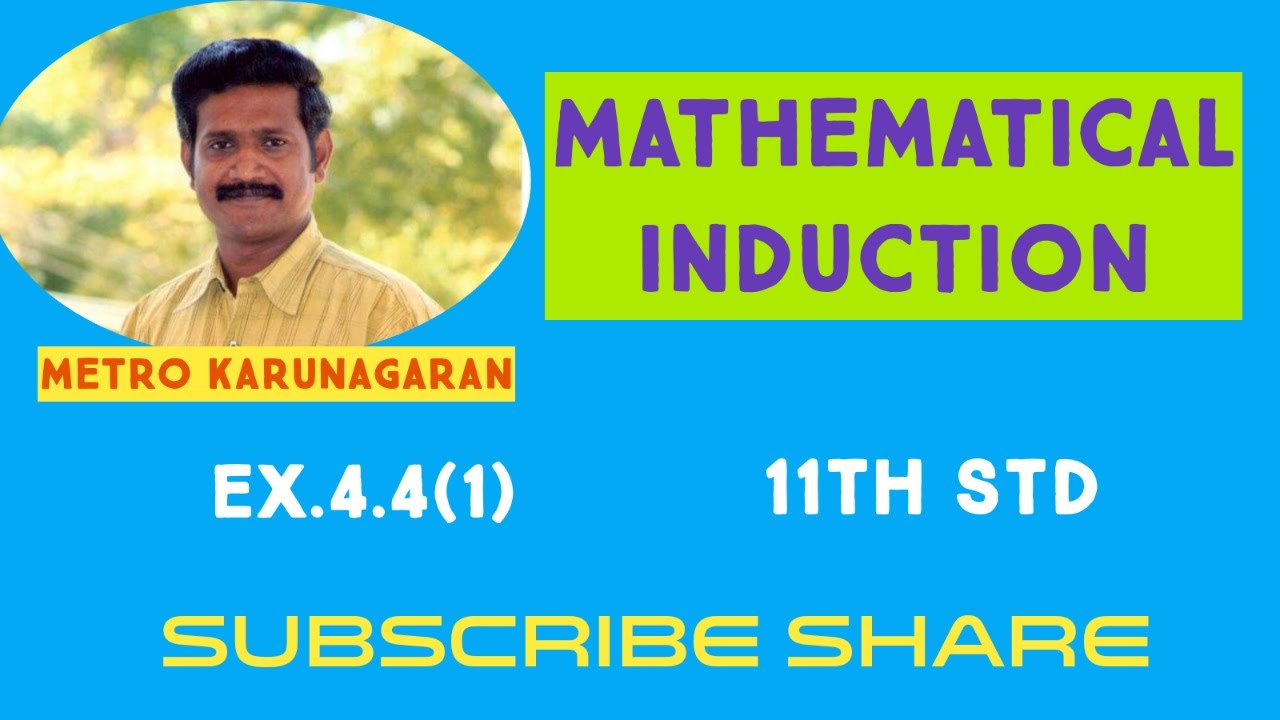 11th Std Maths Ex.4.4(1) By principle of MATHEMATICAL INDUCTION Prove that 1^3+2^3+ 3^3+......+n^3=