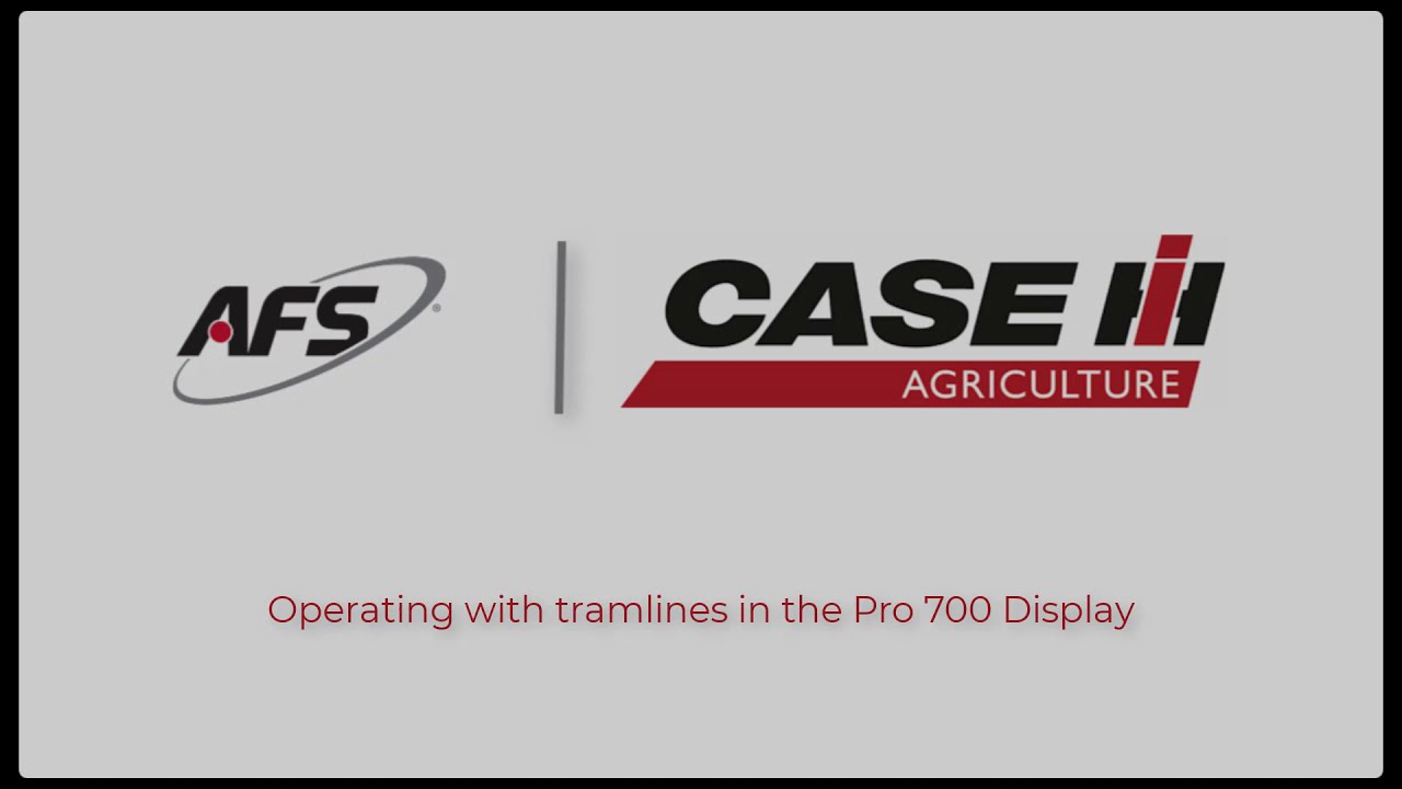 Operating with tramlines in the Pro 700 Display