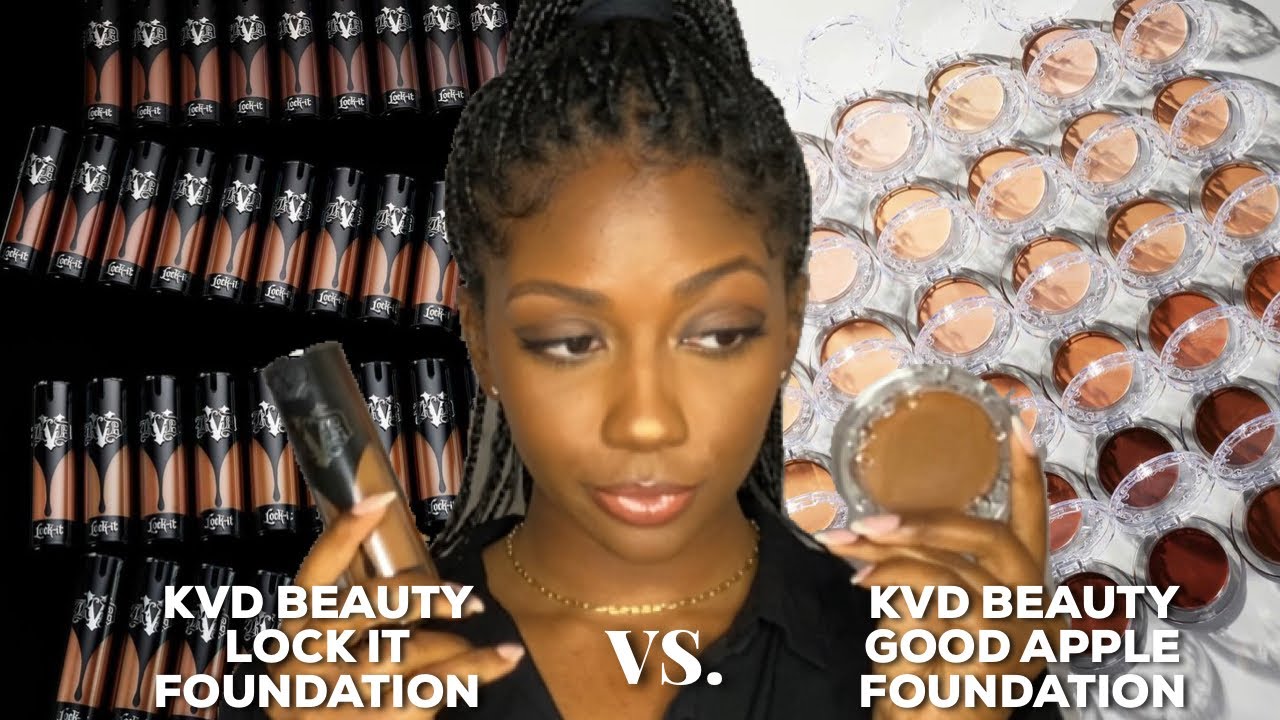 Makeup Verzuz: KVD Beauty Lock It Foundation vs. Good Apple Foundation | Niara Alexis