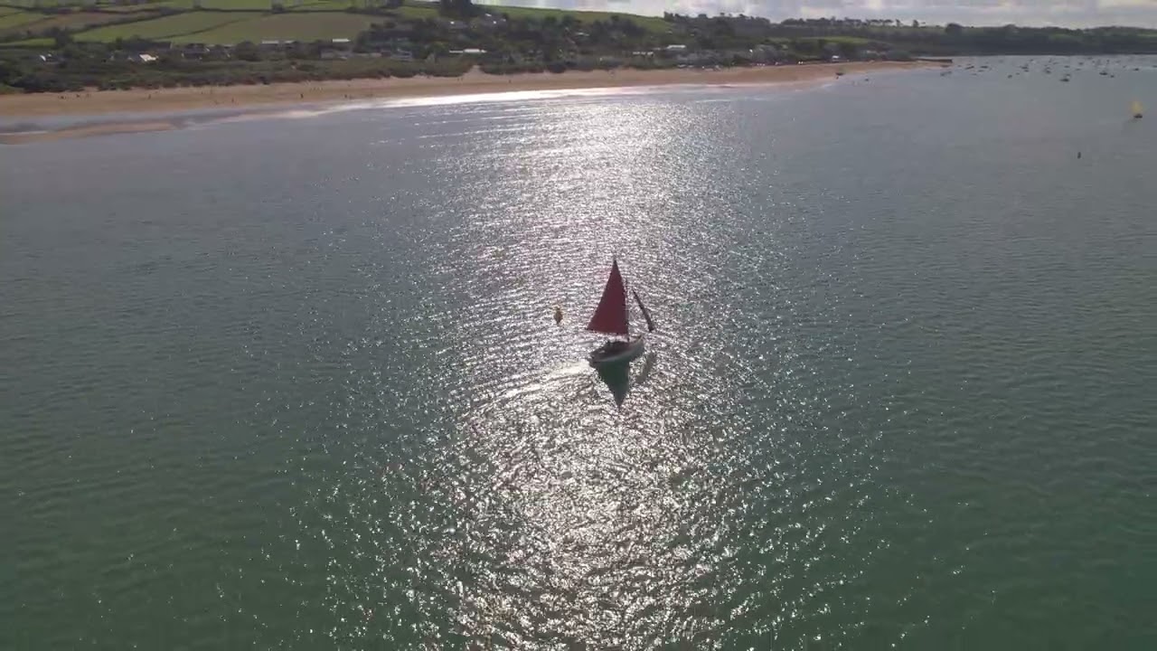 Sail Boat on River Torridge, Instow, Devon 4K HDR HLG