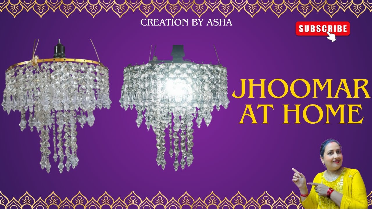 Make Chandelier At Home | घर में बनाए आसान तरीके से झूमर | DIY Craft | Creations By Asha