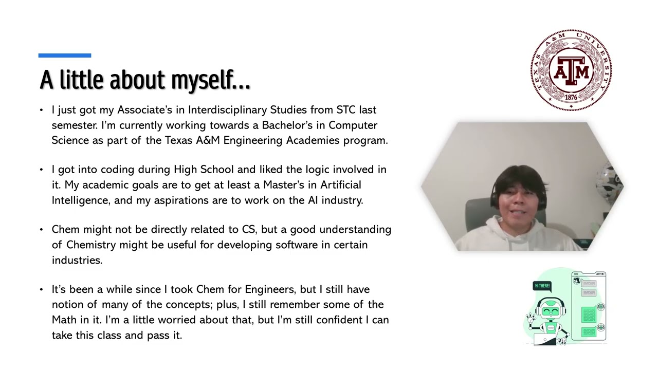 Video Autobiography Assignment, CHEM1412-P03, Jose David Soldevilla Pego