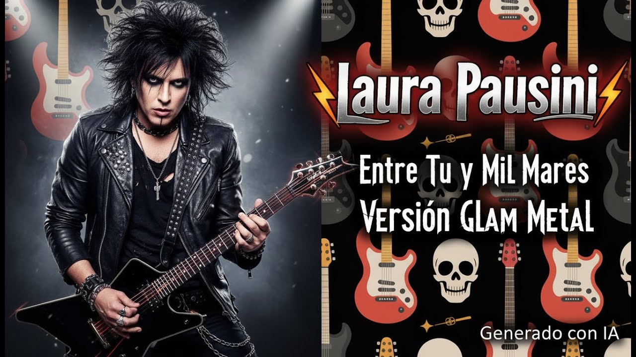 Laura Pausini - Entre tu y mil mares (2000s Glam Metal IA Cover)