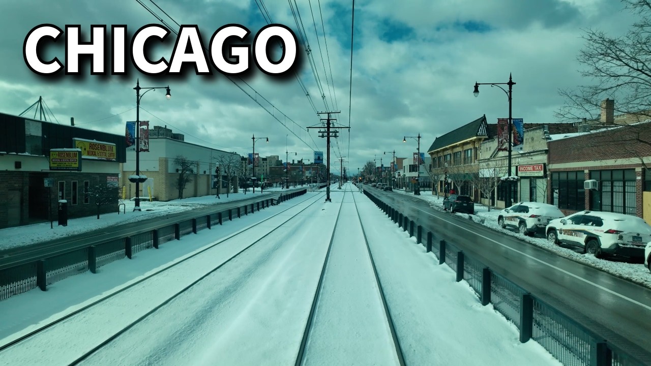 Chicago Beautiful Snow Train Ride (Metra) South Side To Downtown On Sunday | November 30, 2025 | 4K