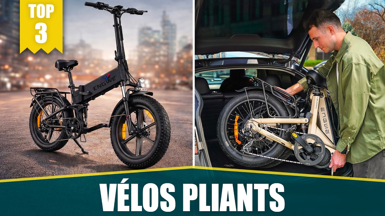 MEILLEURS VÉLOS ÉLECTRIQUES PLIANTS – TOP 3 COMPARATIF