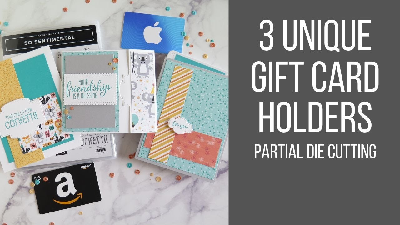 3 Partial Die Cutting Gift Card Holders