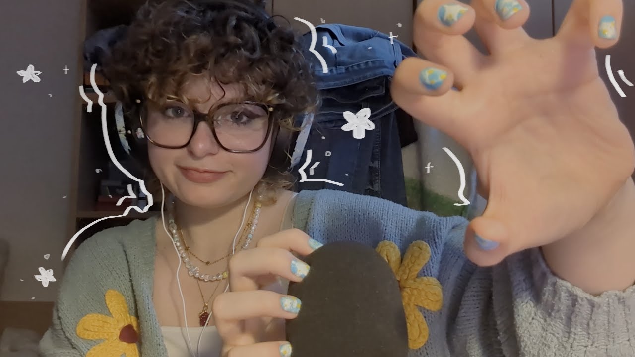ASMR INVISIBLE SCRATCHING✨(hand movements, repeating trigger words, mic scratching)☁️