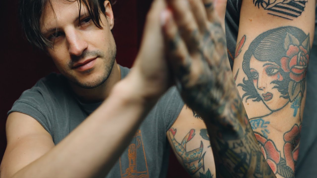 ASMR Tattoo Tracing Tour With Ear to Ear Whispering