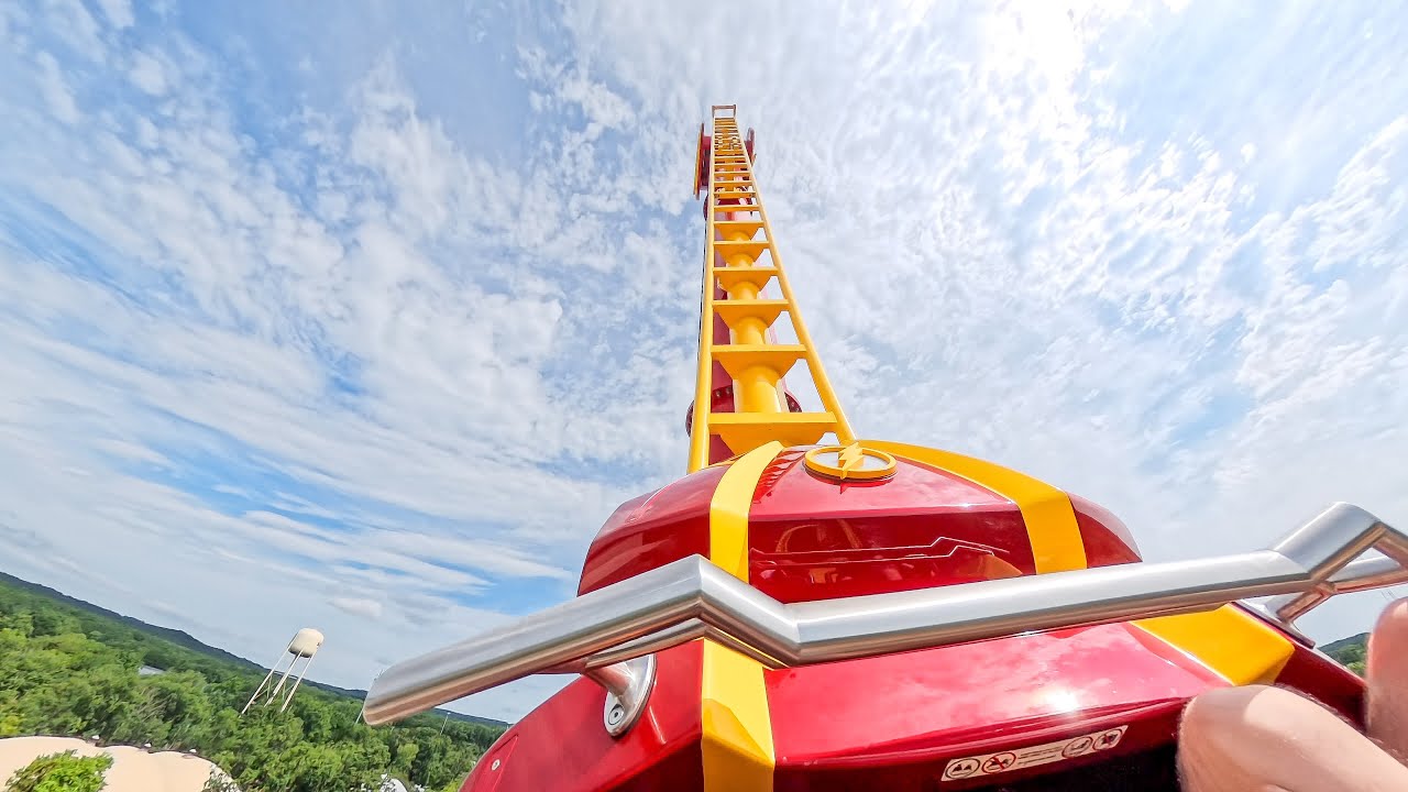 Six Flags NEWEST ROLLER COASTER - The Flash Ride POV