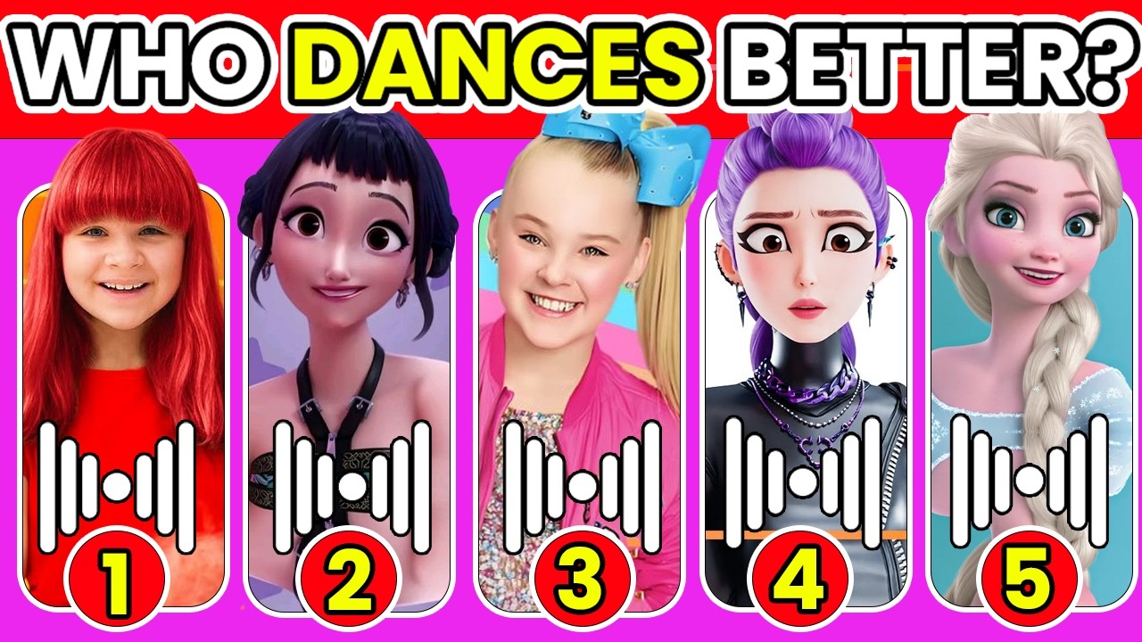 Who DANCES Better?💃🎶 Guess Who’s Dancing|Like Nastya,Diana and Roma, Rumi, Zoey, JoJo Siwa|Deep Quiz