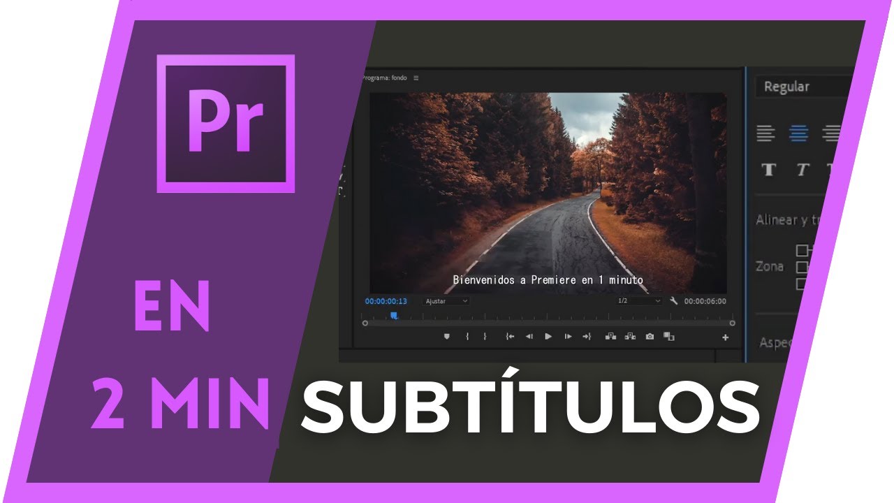 💬 Cómo Poner Subtítulos A Un Video Con Adobe Premiere Pro 💬 Tutorial En 1 Minuto