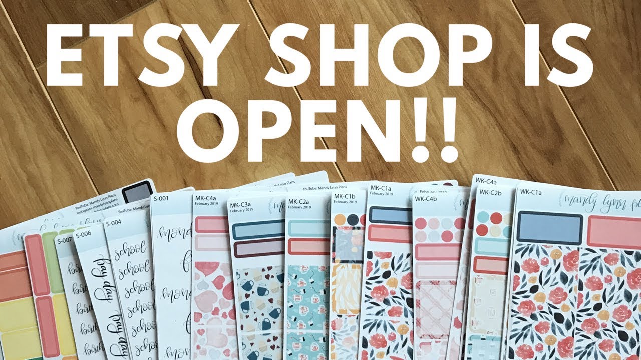 My Etsy Shop is Open! || Mandy Lynn Plans || Hobonichi Cousin Stickers