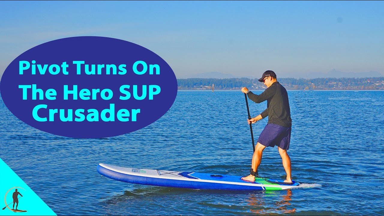 Practicing Pivot Turns On The Hero SUP Crusader Inflatable Paddle Board - So Fun!