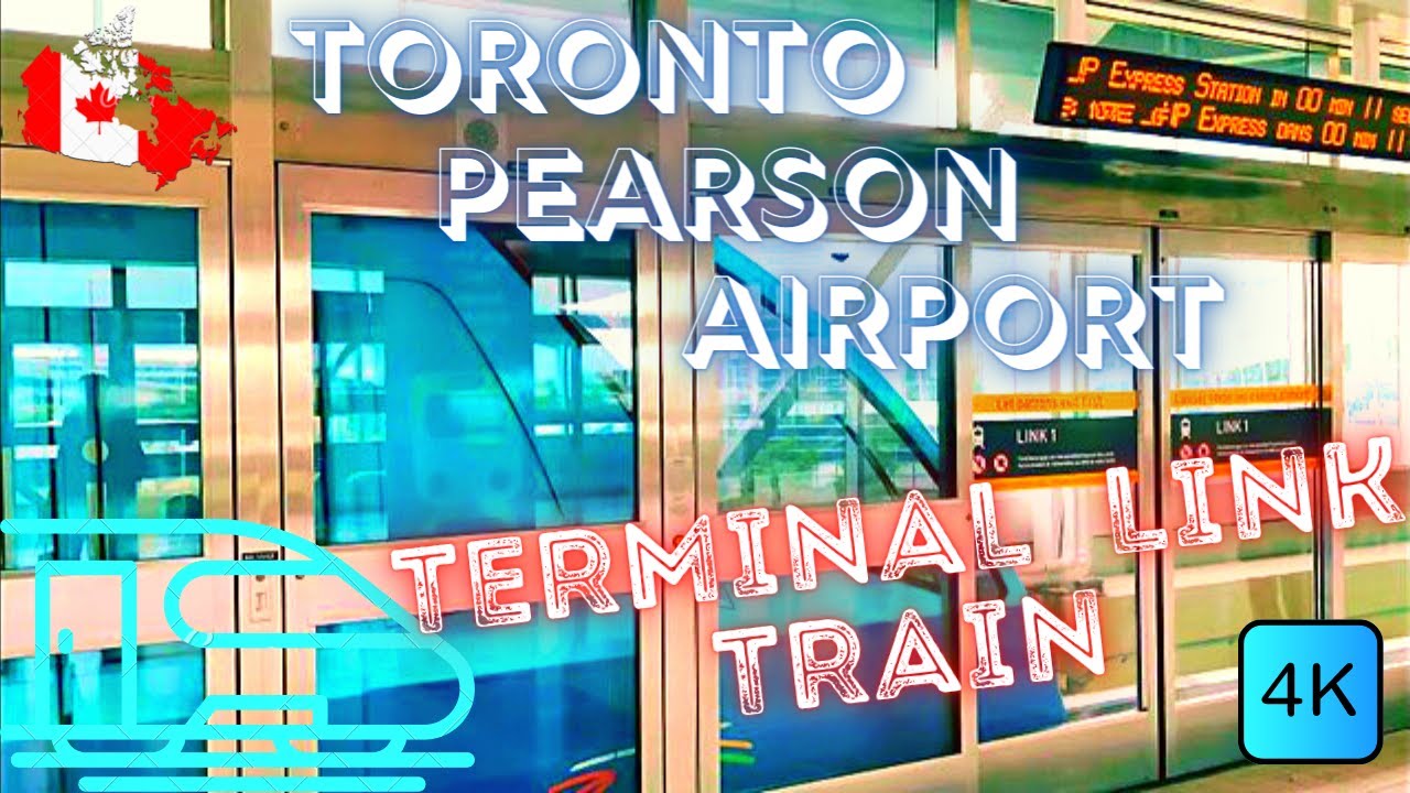 TORONTO PEARSON INTERNATIONAL AIRPORT – TERMINAL LINK TRAIN – 🇨🇦 TORONTO, CANADA – 4K RIDE