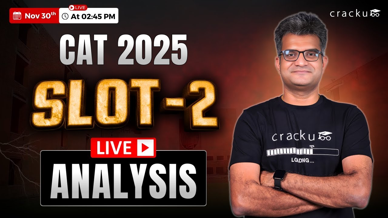 CAT 2025 Slot-2 Analysis Live 🔴 Exam Trends, Difficulty Level & Predictions By Experts