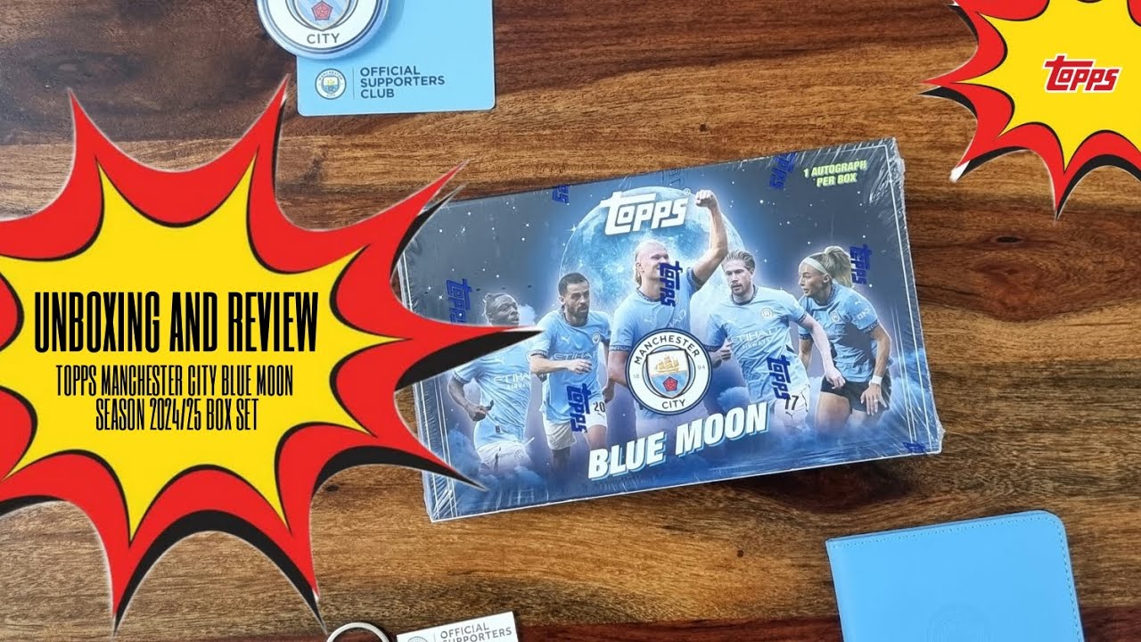 UNBOXING & REVIEW - topps MANCHESTER CITY BLUE MOON - Hobby Box 2024/25 | Football Trading Cards