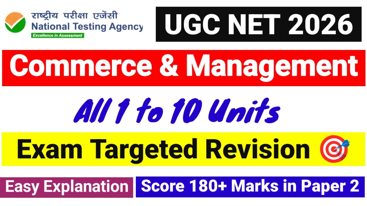 💥Final Revision of All 10 Units of Commerce & Management | UGC NET June 2026 | UGC NET Mentor