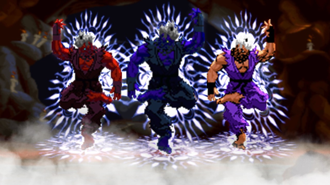 God Akuma, God Shin Gouki, Another God Akuma vs Everyone. 3vs3 Tag Team