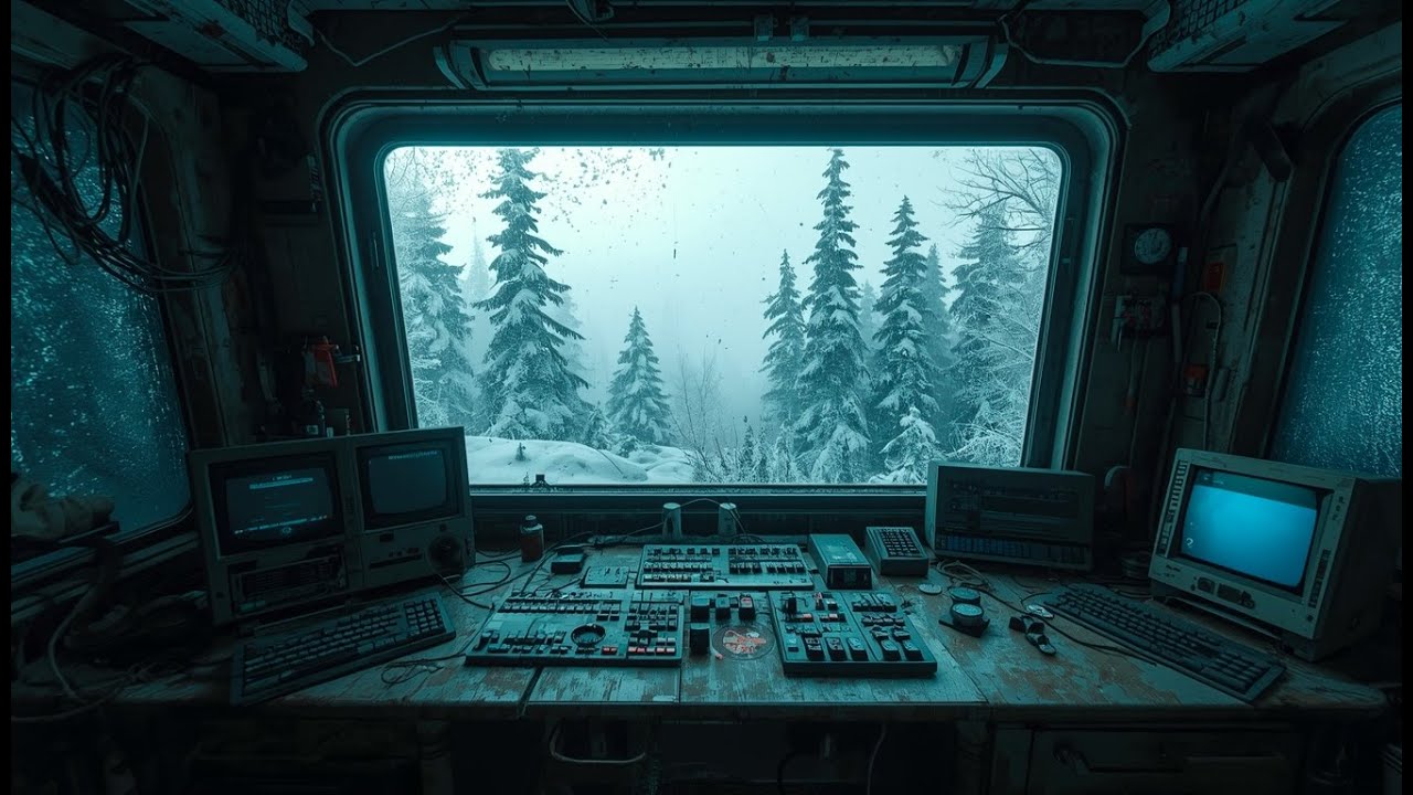 Calm Ambient Music in a Quiet Research Base | Snowy Forest in the Mountains