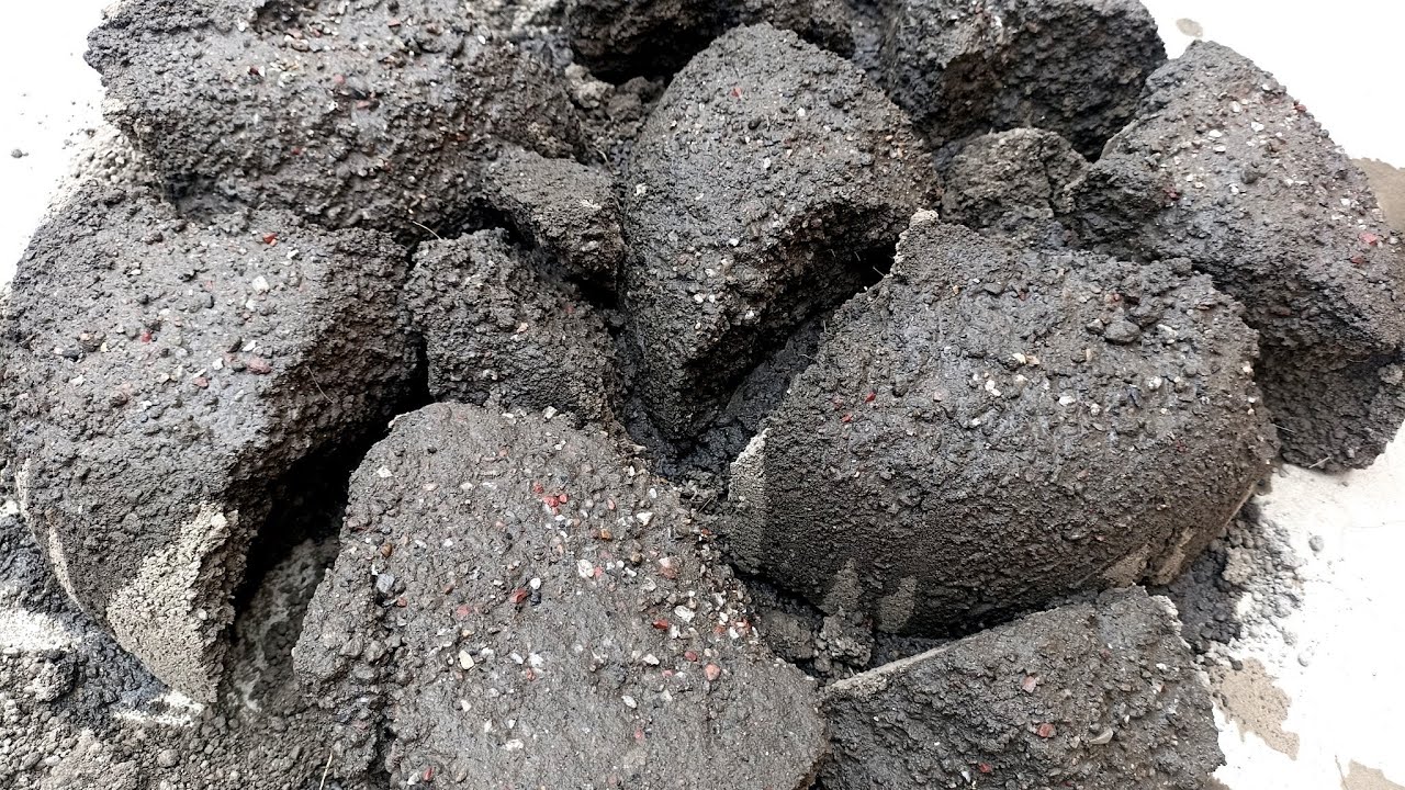 Asmr: Wet Sand Crumbling Series Part7/ Charcoal Dirt Concrete Chunks Crumbling on the Floor🖤 #asmr