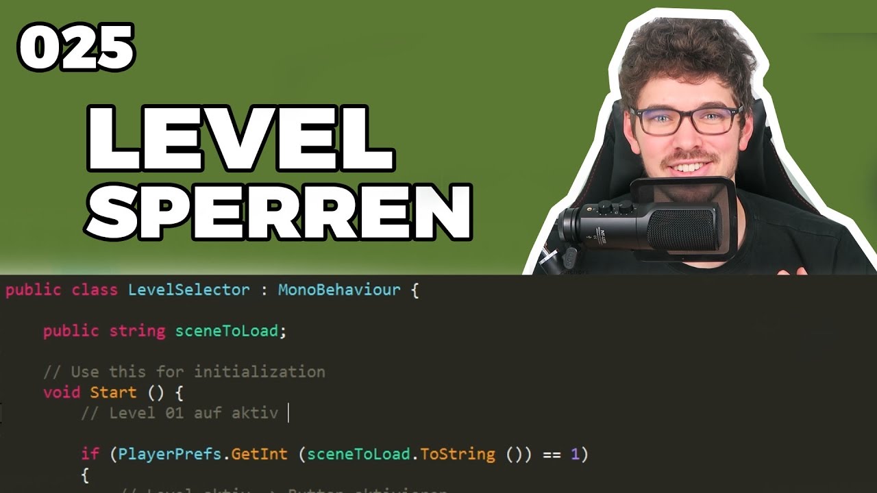 [025] Unity JUMP AND RUN - Level abspeichern | sperren | freischalten - Deutsch/German