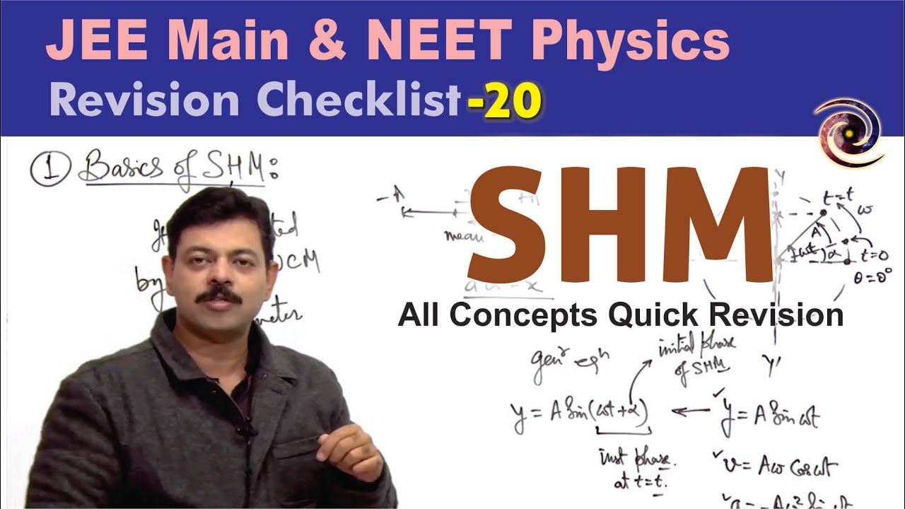 Simple Harmonic Motion | Revision Checklist 20 for JEE Main & NEET Physics