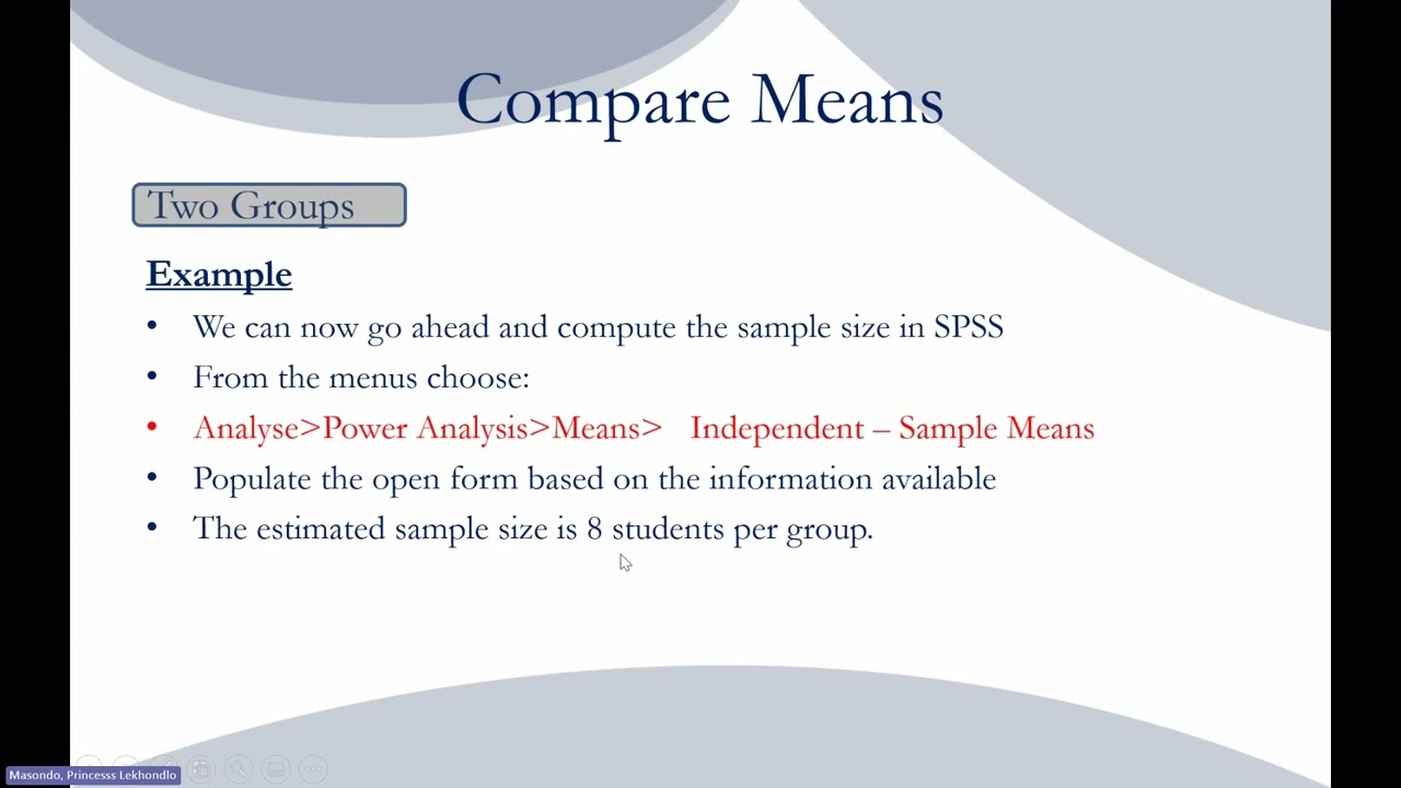 Statistical Support Research Training Workshop - Practical Demonstrations in GPower