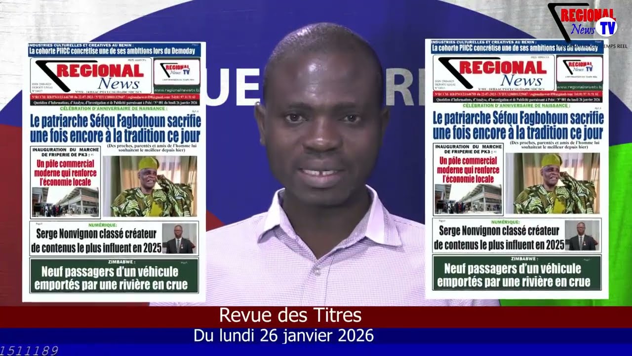 REVUE DES TITRES DU LUNDI 260JANVIER 2026 EN FRANÇAIS 