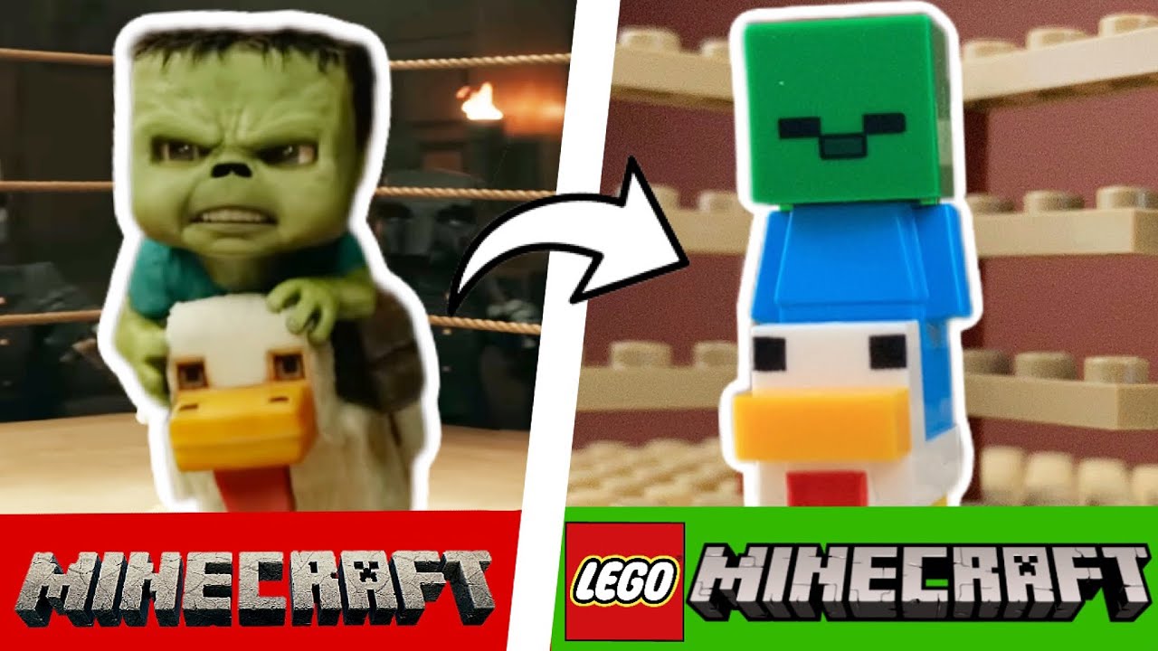Сцены из фильма Minecraft в LEGO