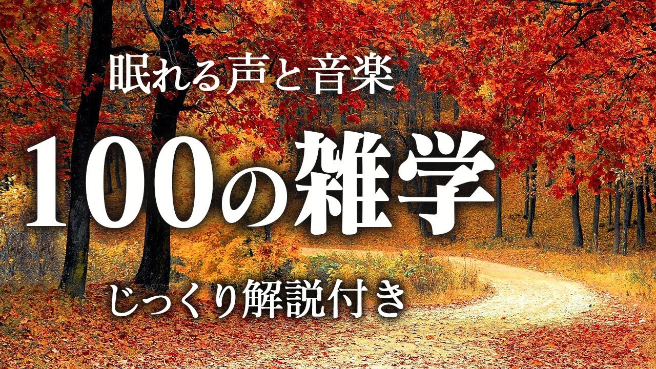 【睡眠導入】良質睡眠の100の雑学【リラックス】深く眠れる♪
