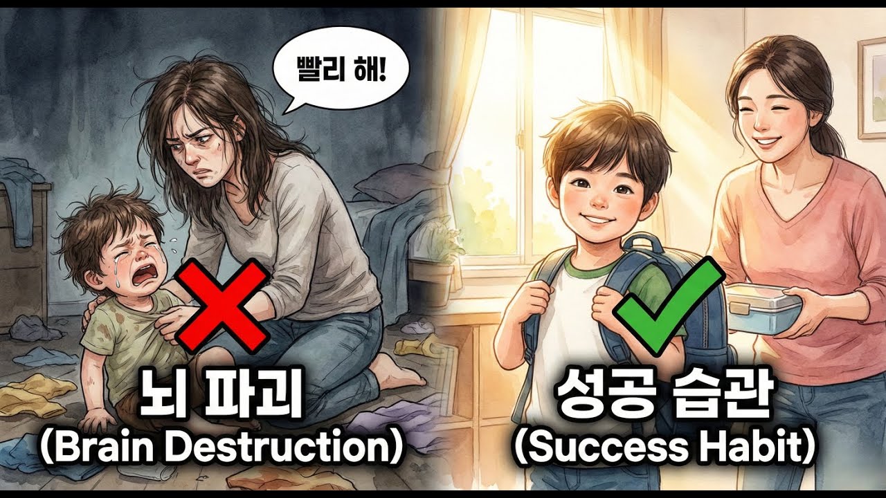 아침마다 "빨리 해!"라고 소리치지 마세요. 아이 뇌가 멈춥니다