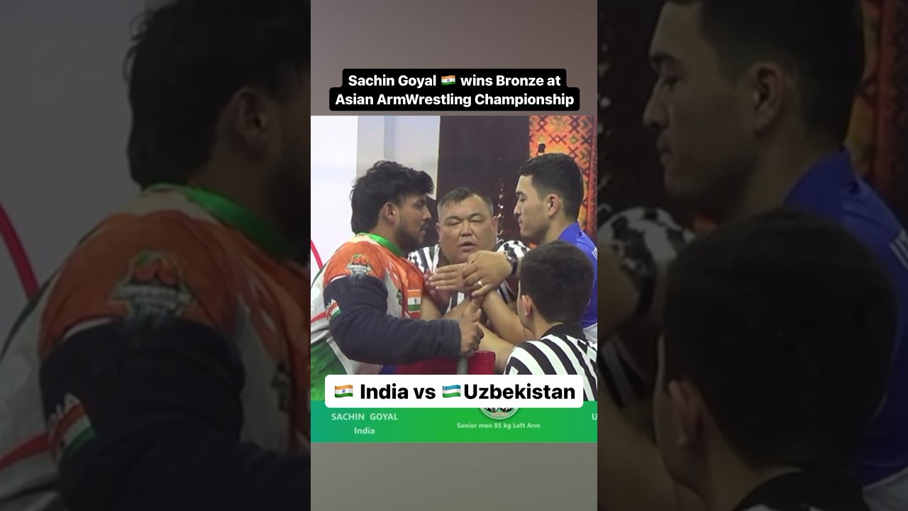 India&rsquo;s 🇮🇳 Sachin Goyal wins BRONZE medal at the Asian Championship | India vs Uzbekistan #shorts