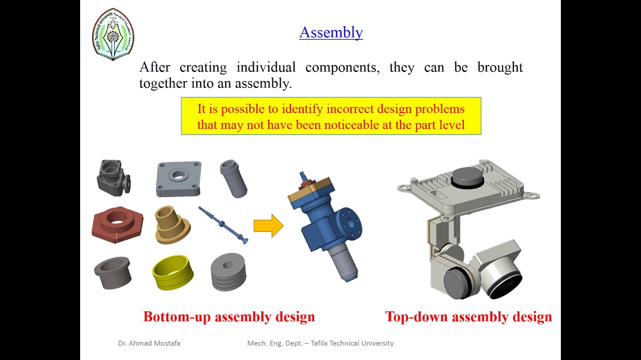 Tutorial Slides for Bottom-up Assembly Design in PTC Creo Parametric