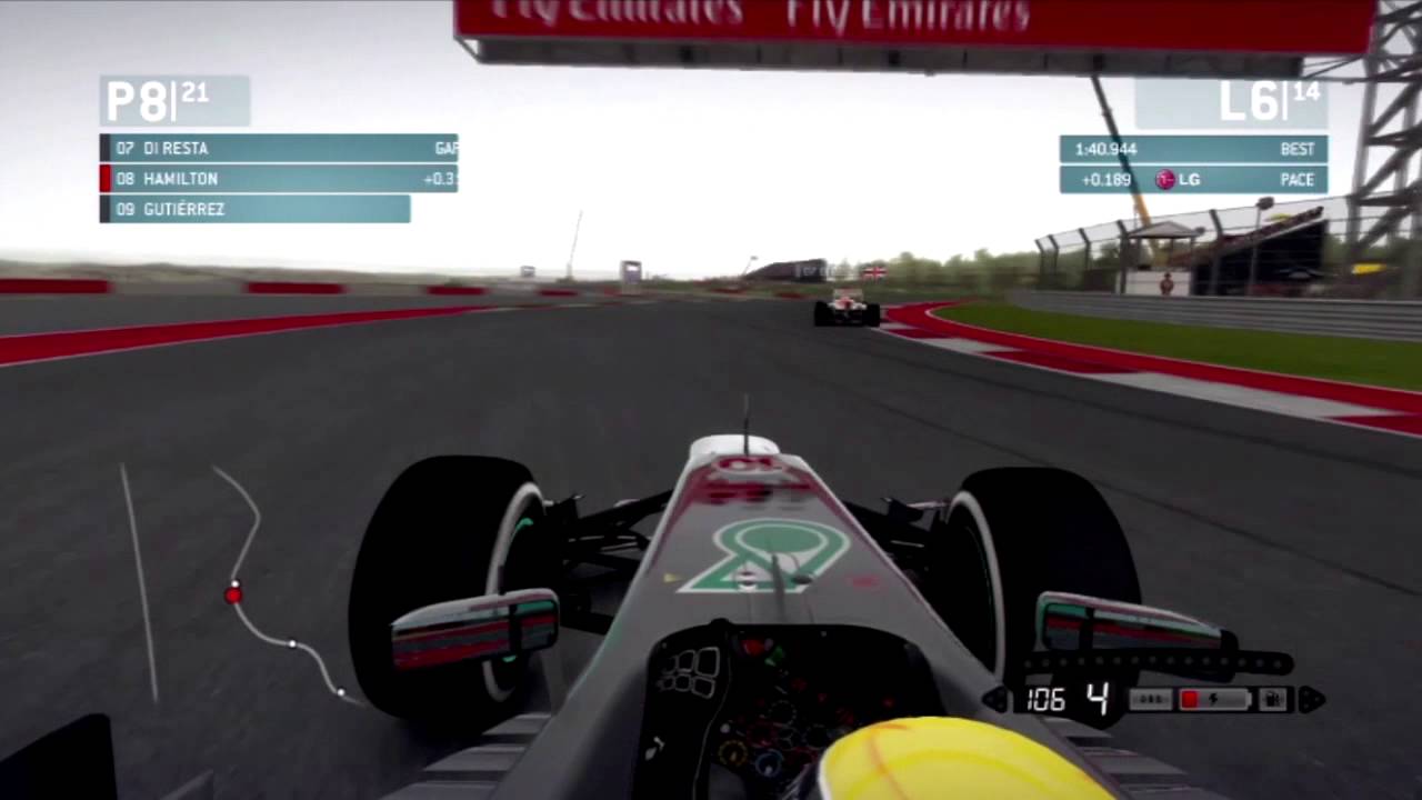 F1 2013 - Quick Race 25% - America w/Lewis Hamilton - 22nd to ???