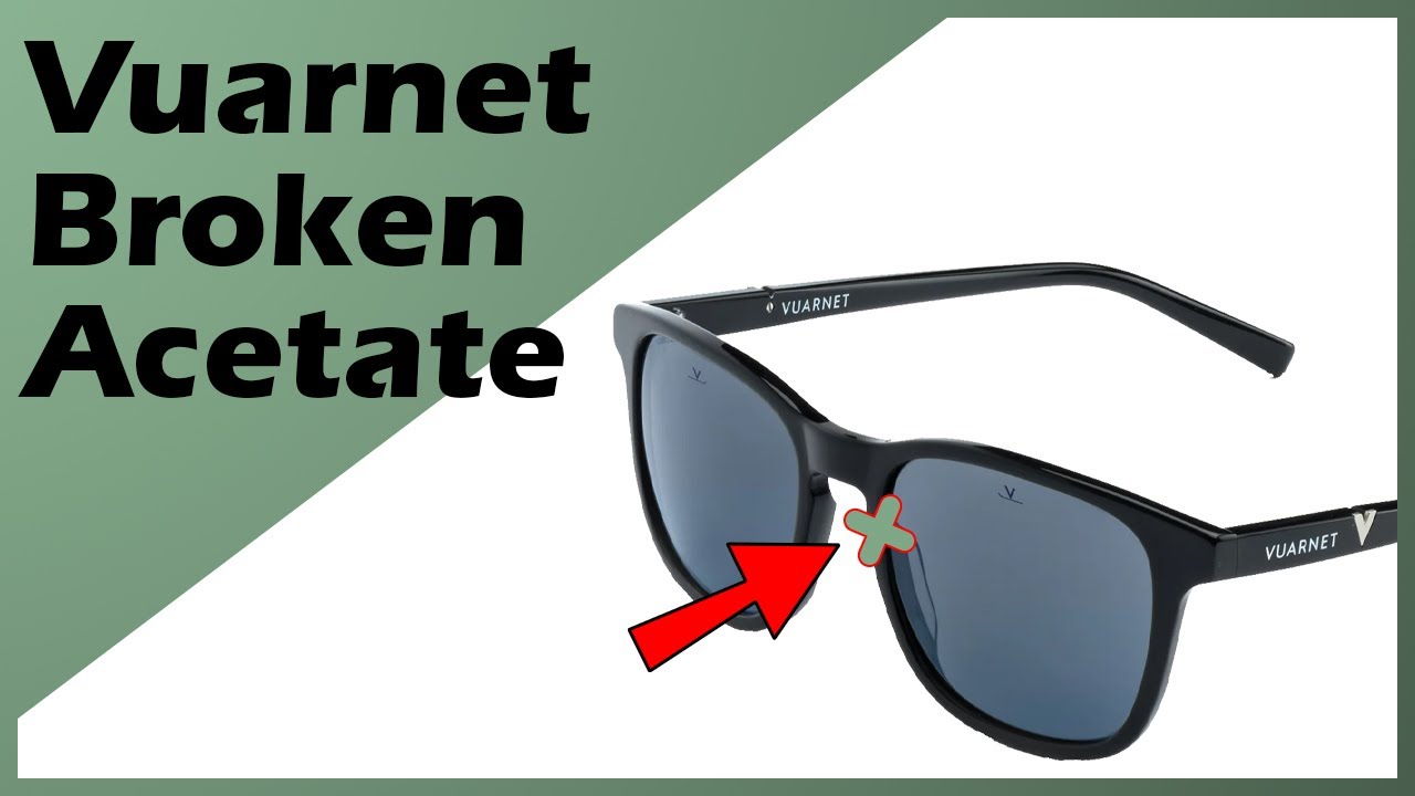 Broken Vuarnet Repaired - Acetate Frame Back In Place !
