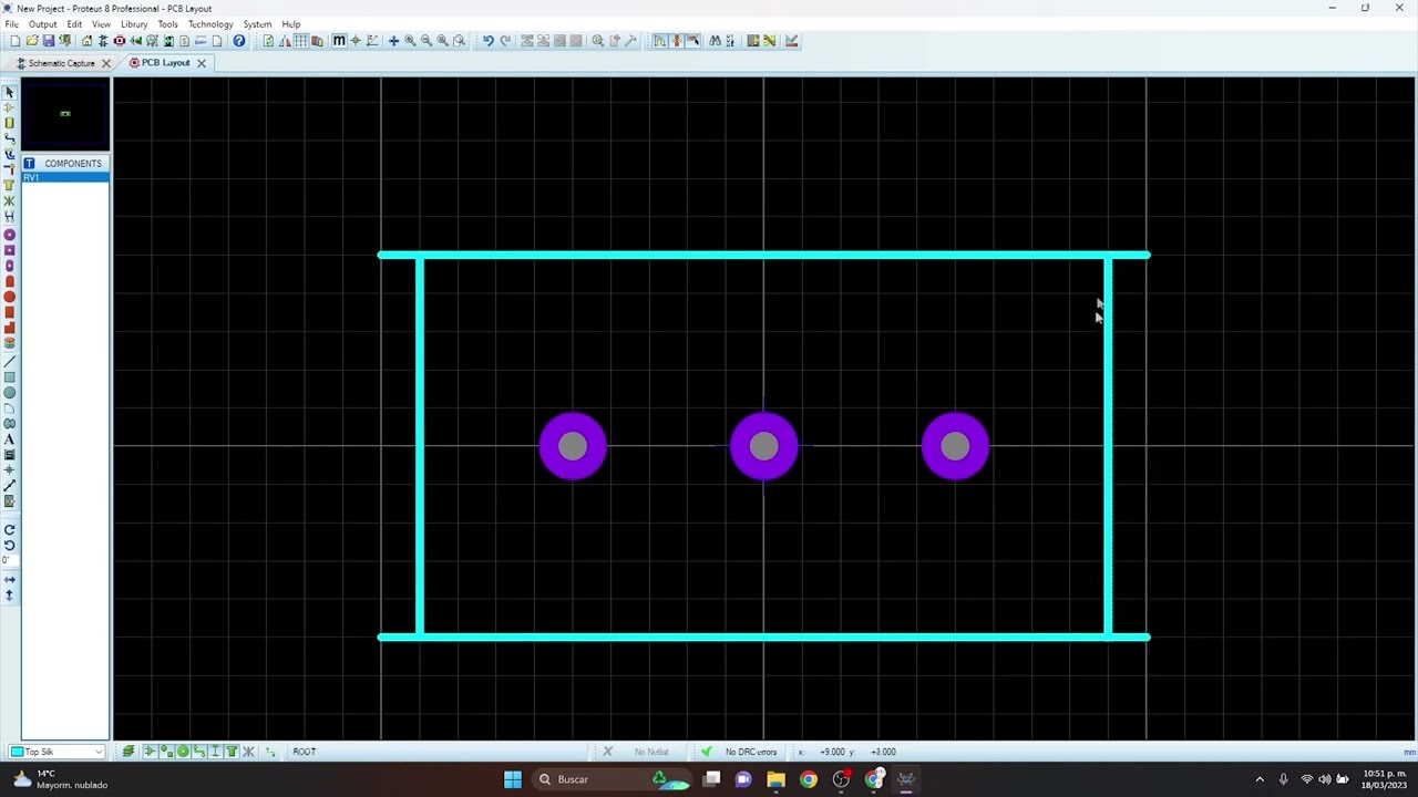 CREACIÓN DE FOOTPRINT DE POTENCIOMETRO - PROTEUS PCB